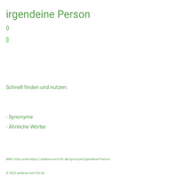 irgendeine Person