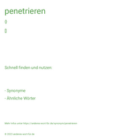 penetrieren