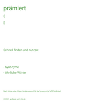 prämiert