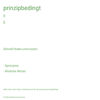 prinzipbedingt