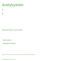 Acetylcystein