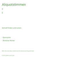 Aliquotstimmen