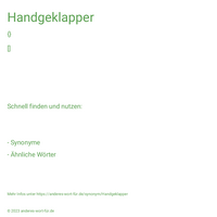 Handgeklapper