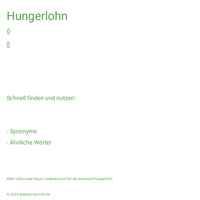 Hungerlohn