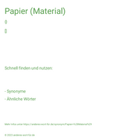 Papier (Material)