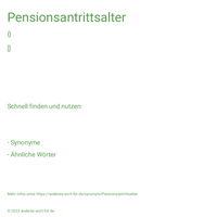 Pensionsantrittsalter