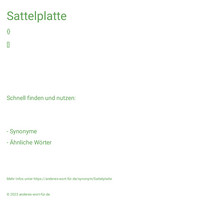 Sattelplatte