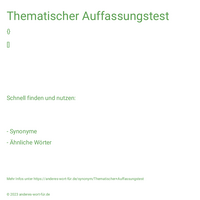 Thematischer Auffassungstest