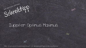 Anderes Wort für Iuppiter Optimus Maximus - Synonyme für Iuppiter Optimus Maximus