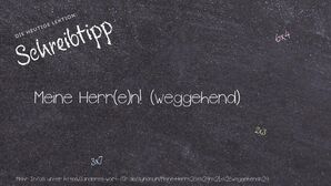 Anderes Wort für Meine Herr(e)n! (weggehend) - Synonyme für Meine Herr(e)n! (weggehend)