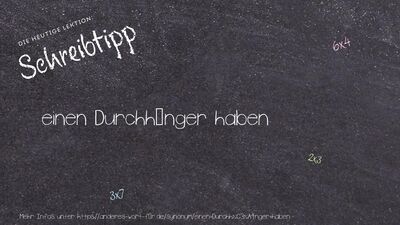 Schreibtipp einen Durchhänger haben