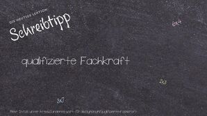 Anderes Wort für qualifizierte Fachkraft - Synonyme für qualifizierte Fachkraft