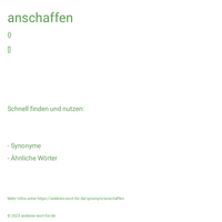 anschaffen