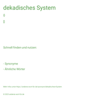 dekadisches System