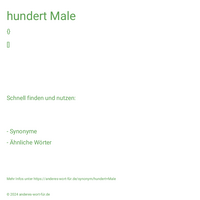 hundert Male