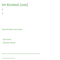 im Kontext (von)