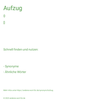 Aufzug