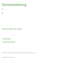 Domestizierung