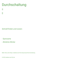 Durchschaltung