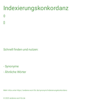 Indexierungskonkordanz