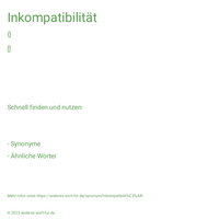 Inkompatibilität