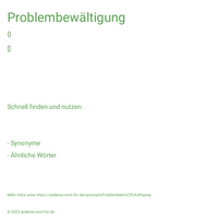 Problembewältigung