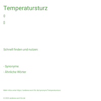 Temperatursturz