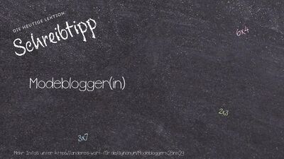 Schreibtipp Modeblogger(in)