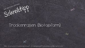 Anderes Wort für Trockenrasen (Biotopform) - Synonyme für Trockenrasen (Biotopform)