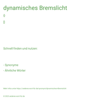 dynamisches Bremslicht