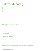 halbwüstenartig