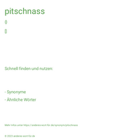 pitschnass