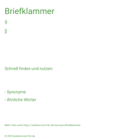 Briefklammer