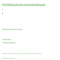 Holzblasinstrumentenbauer