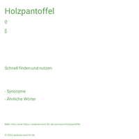 Holzpantoffel