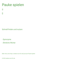 Pauke spielen