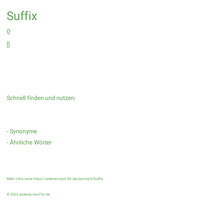 Suffix