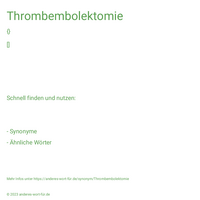 Thrombembolektomie