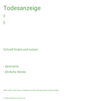 Todesanzeige