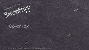 Anderes Wort für Ciphertext - Synonyme für Ciphertext