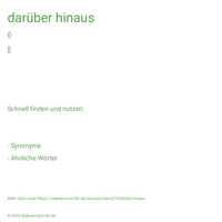 darüber hinaus