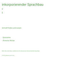 inkorporierender Sprachbau