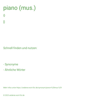 piano (mus.)