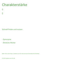 Charakterstärke