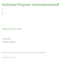 Holzfaser-Polymer-Verbundwerkstoffe