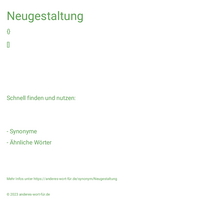 Neugestaltung