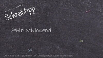 Schreibtipp Gehör schädigend