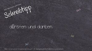 Anderes Wort für dürsten und darben - Synonyme für dürsten und darben