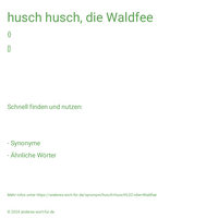 husch husch, die Waldfee