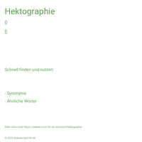 Hektographie